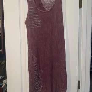 Stylish Sleeveless Dress in Purple